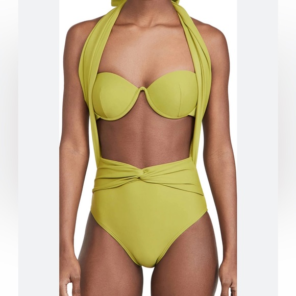 AMINA OLIVE ONE PIECE SWIMSUIT - Picture 2 of 6
